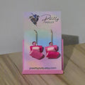 Pink Bookstack - Bookish Dangle Earrings