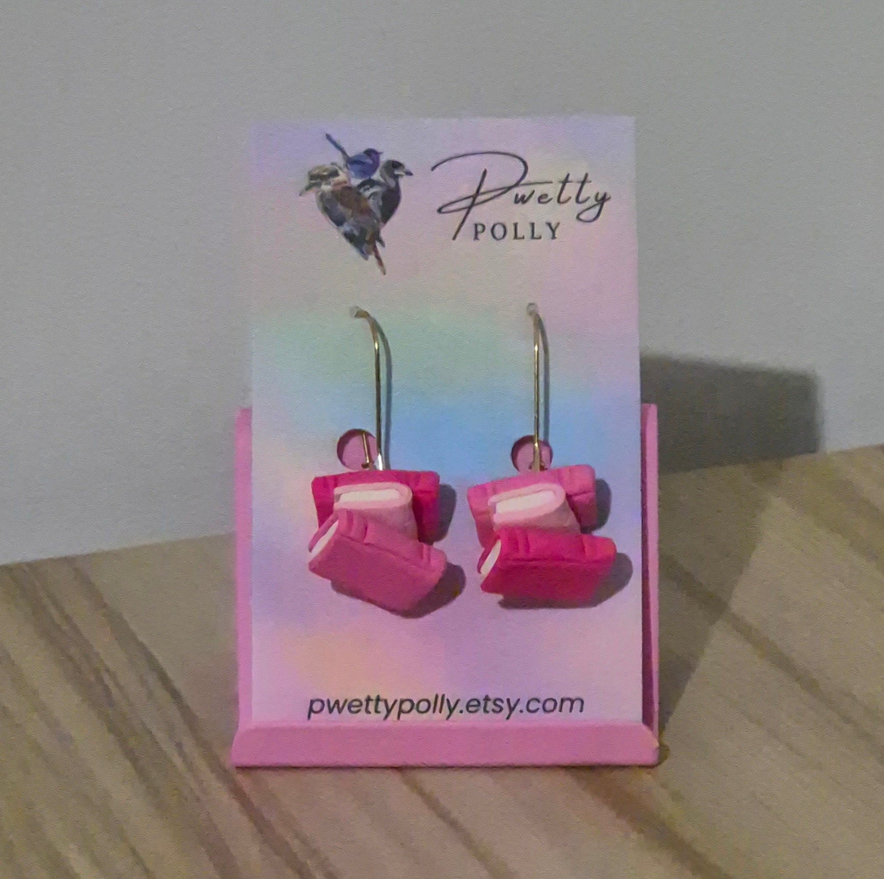 Pink Bookstack - Bookish Dangle Earrings