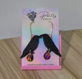 Spooky Raven - Bookish Dangle Earrings
