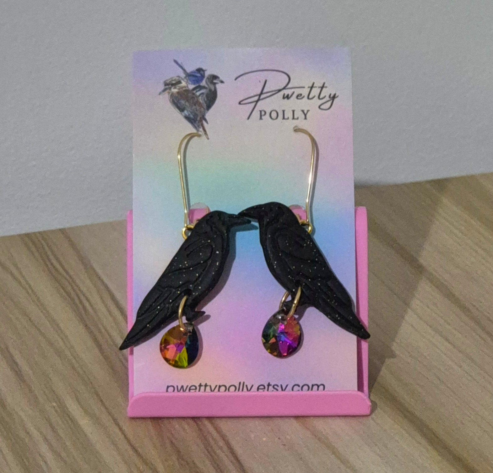 Spooky Raven - Bookish Dangle Earrings