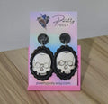 Skull Cameo - Bookish Dangle Earrings