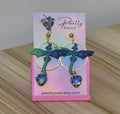 Dragon Crystal - Bookish Dangle Earrings