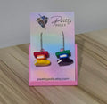Rainbow Bookstack #2 - Bookish Dangle Earrings