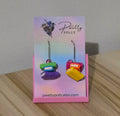 Rainbow Bookstack #1 - Bookish Dangle Earrings