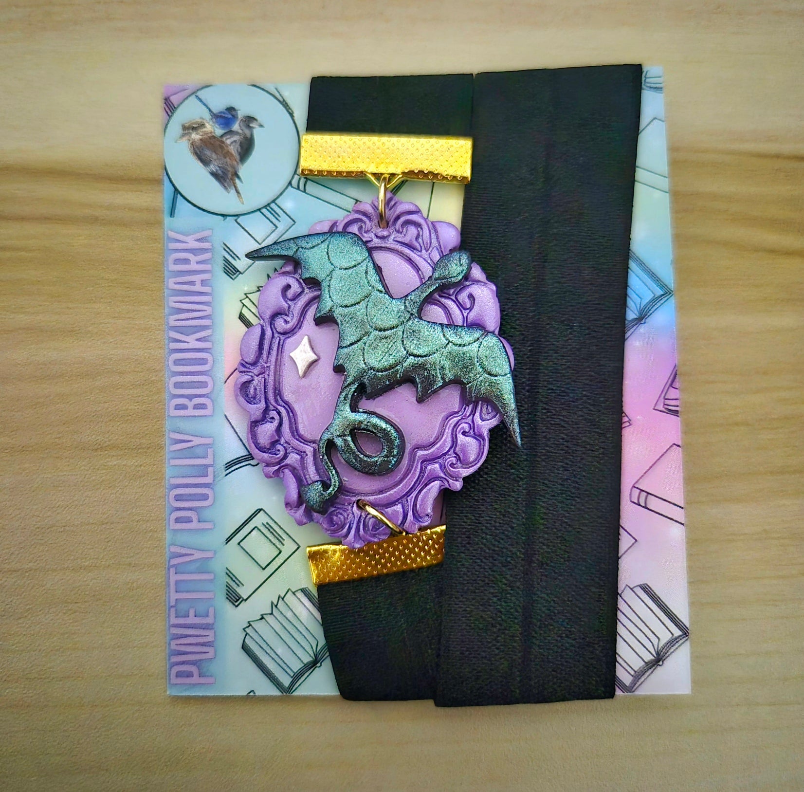 Dragon Polymer Clay & Elastic Bookmark