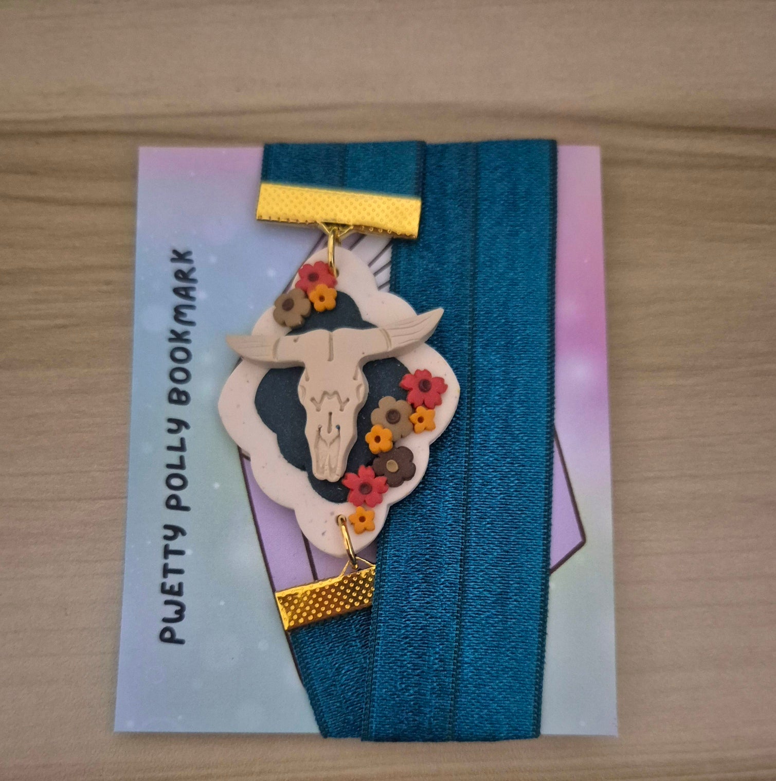 Cowgirl Polymer Clay & Elastic Bookmark