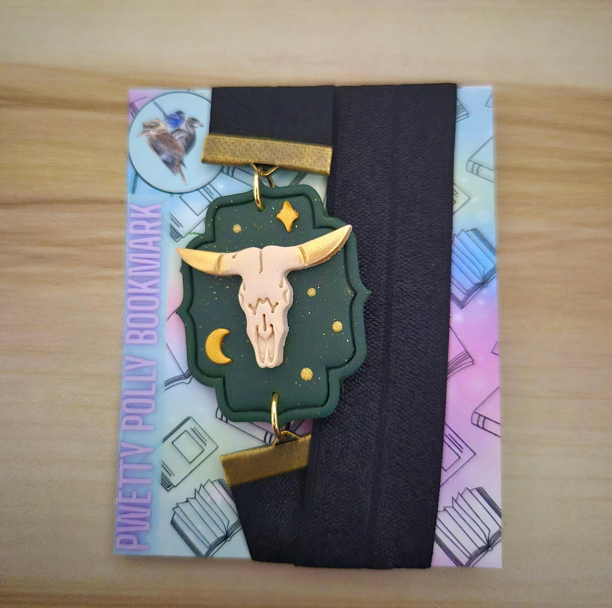 Cowgirl Polymer Clay & Elastic Bookmark